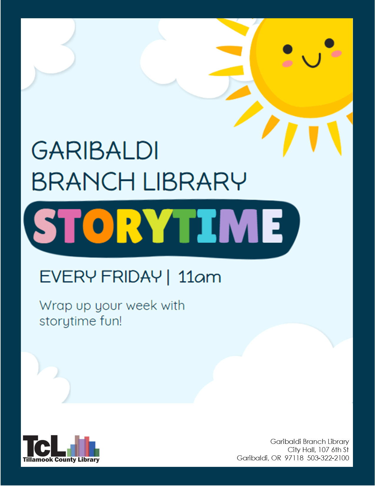 Garibaldi Story Time flyer NiDhO7